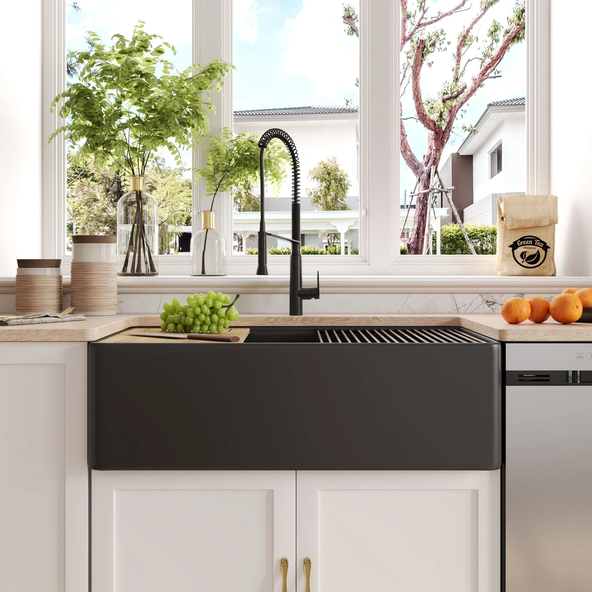 DeerValley DV-1K0067 Workstation Kitchen Sink Clutter-Free Prep with Sliding Ledge - Image 19