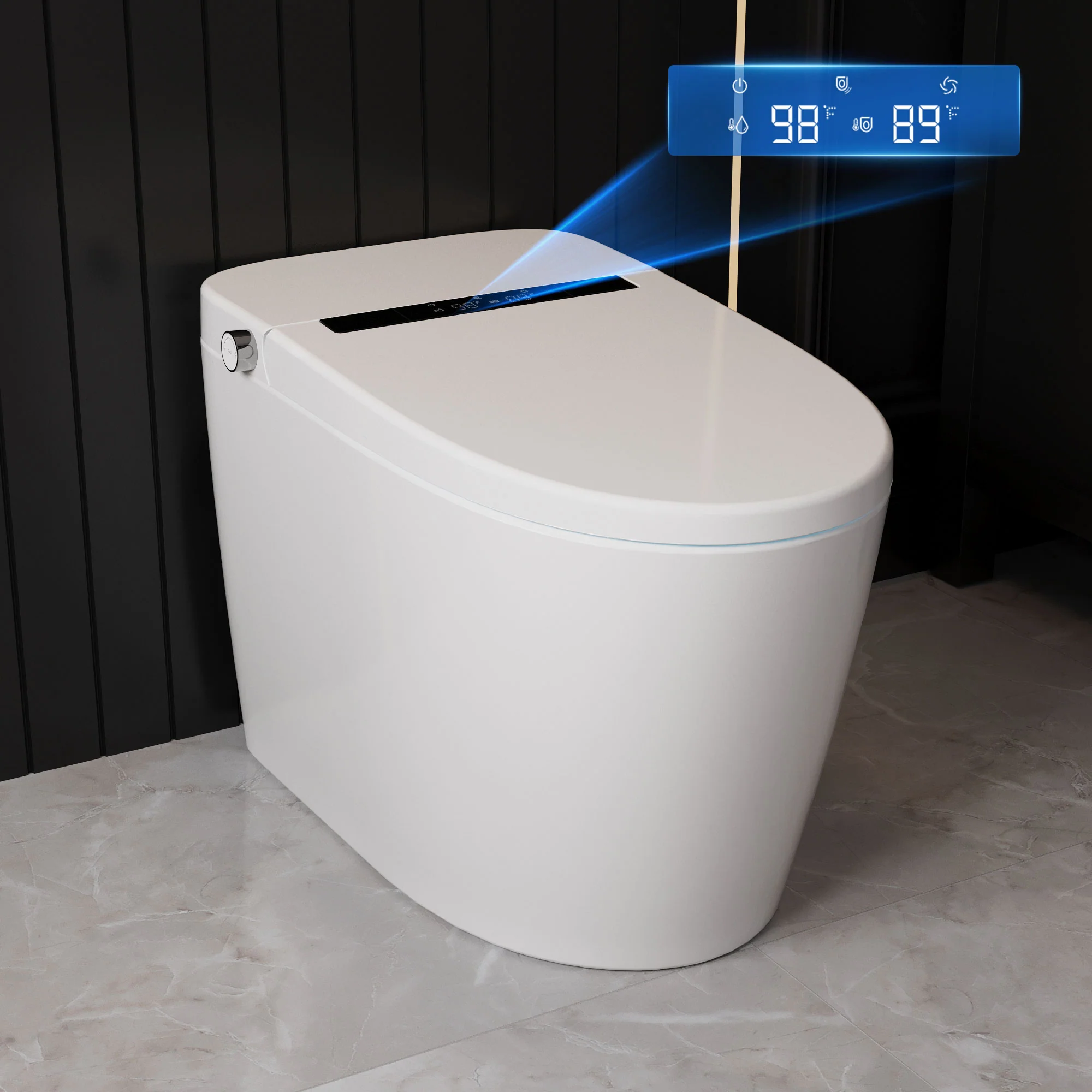 DeerValley DV-1S0159/0159-V1/0159-V3 Tankless Smart Toilet,Auto Flush, Heated Seat, Tankless One-Piece Toilets for Bathrooms - Image 7