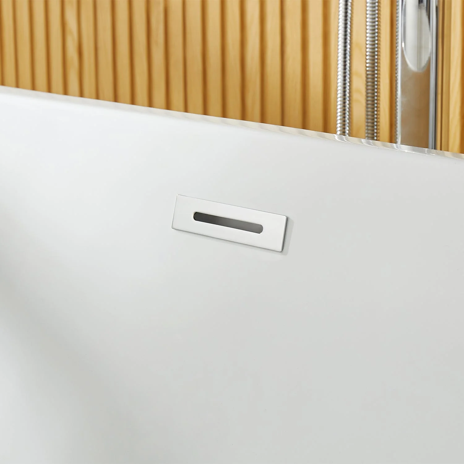 DeerValley DV-1T133S 67"Acrylic Freestanding Bathtub, Deep Soaking Tub with Center Drain & Integrated Overflow, Modern White Standalone Shower Tub Ergonomic Design - Image 7