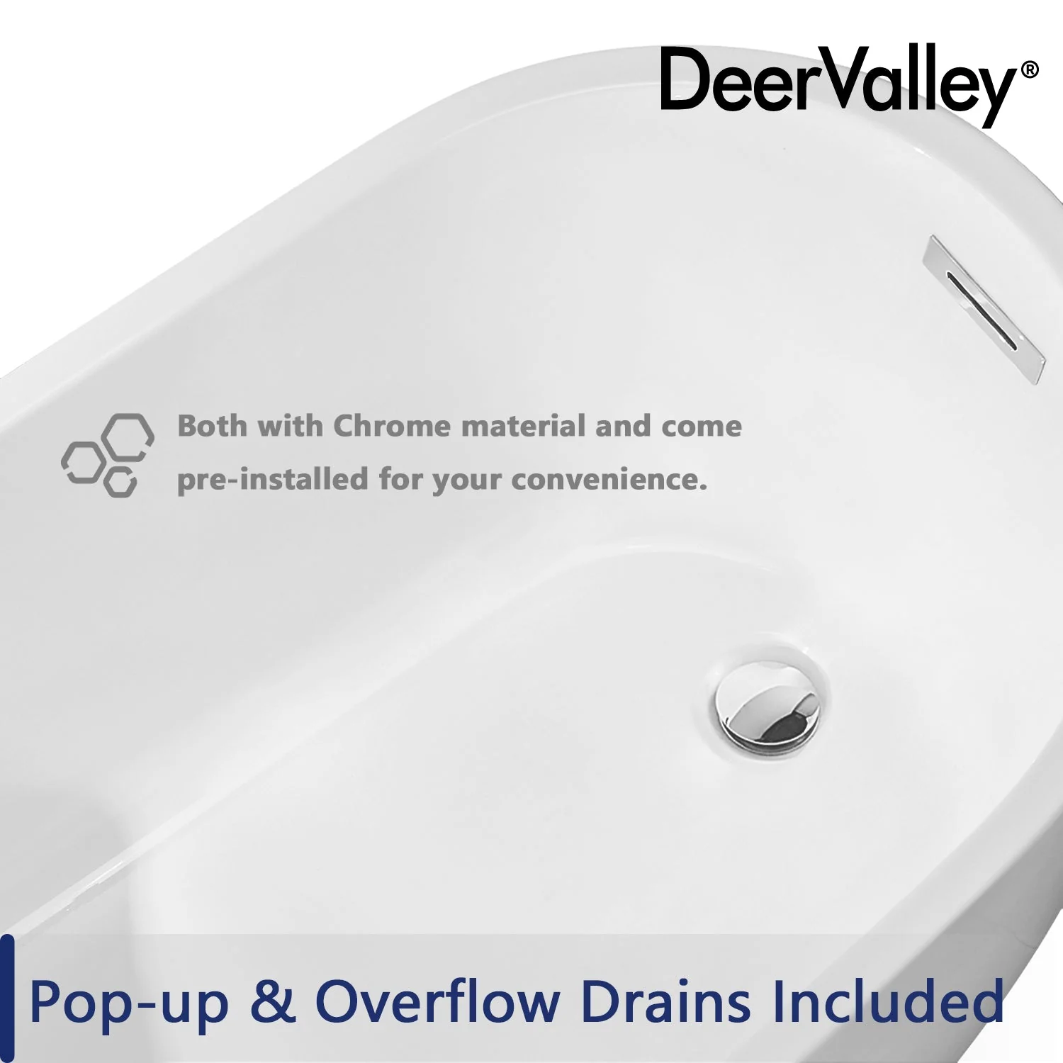 PRISM 67" x 29" Freestanding Acrylic Bathtub - Image 16