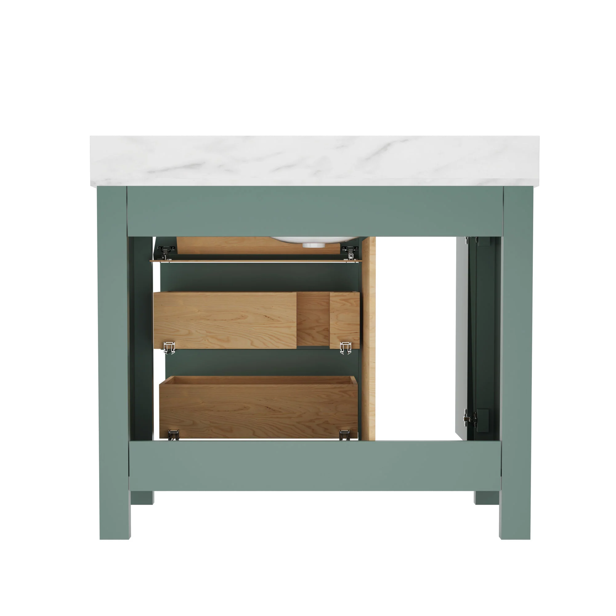 DeerValley DV-1BV0451NW/VG 42" Fully Assembled Single Bathroom Vanity with Artificial Marble Top, Natural Wood - Image 27