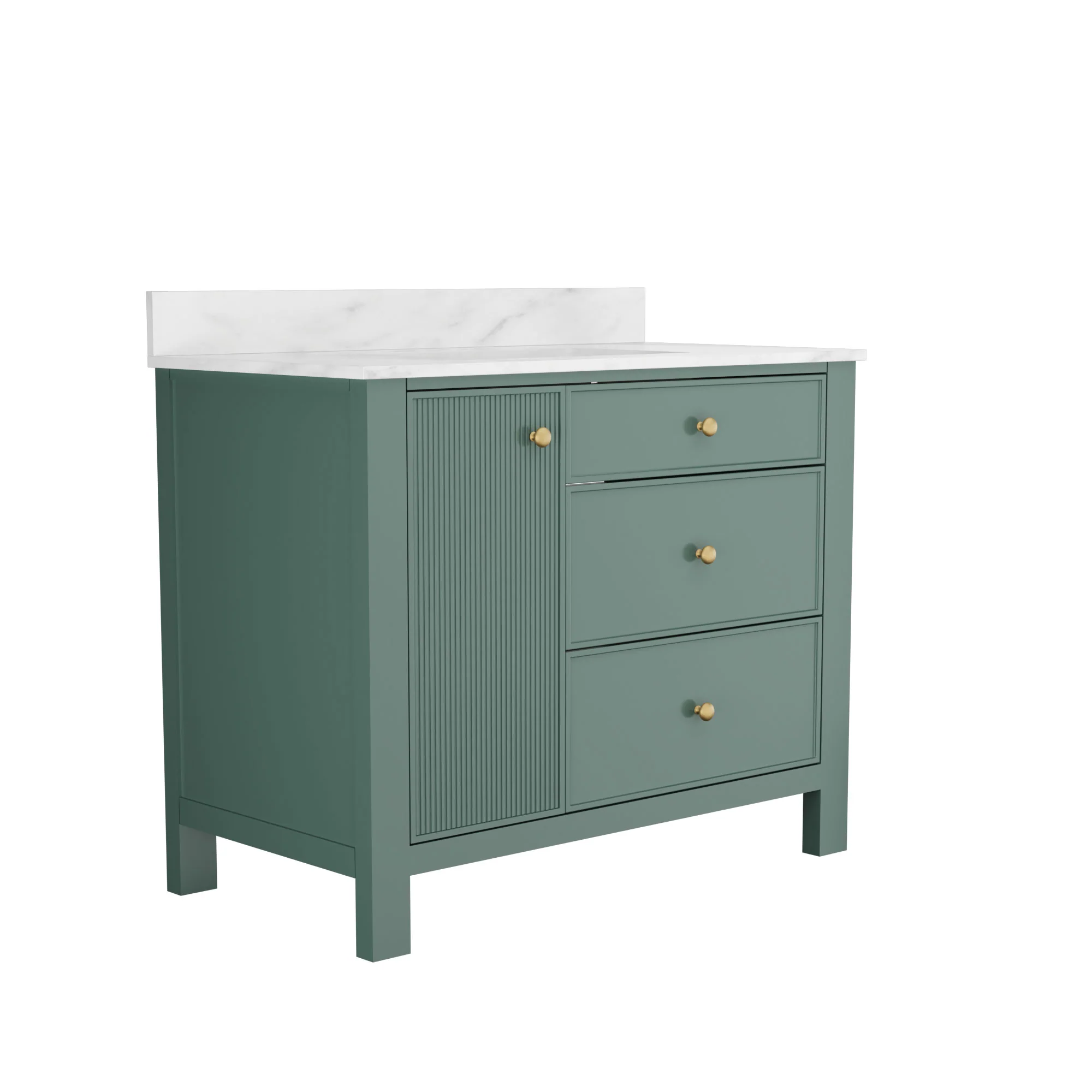 DeerValley DV-1BV0451NW/VG 42" Fully Assembled Single Bathroom Vanity with Artificial Marble Top, Natural Wood - Image 29