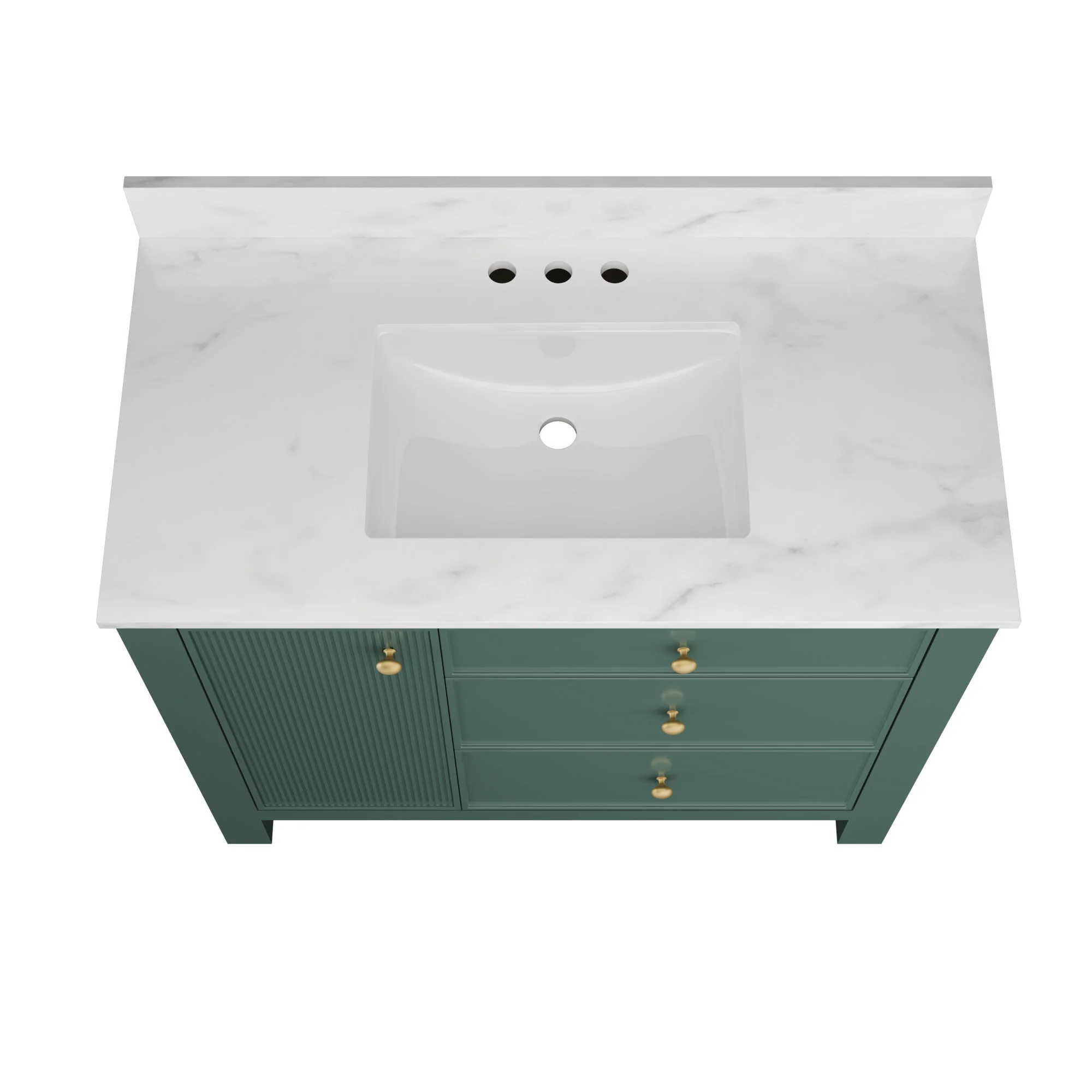 DeerValley DV-1BV0451NW/VG 42" Fully Assembled Single Bathroom Vanity with Artificial Marble Top, Natural Wood - Image 30