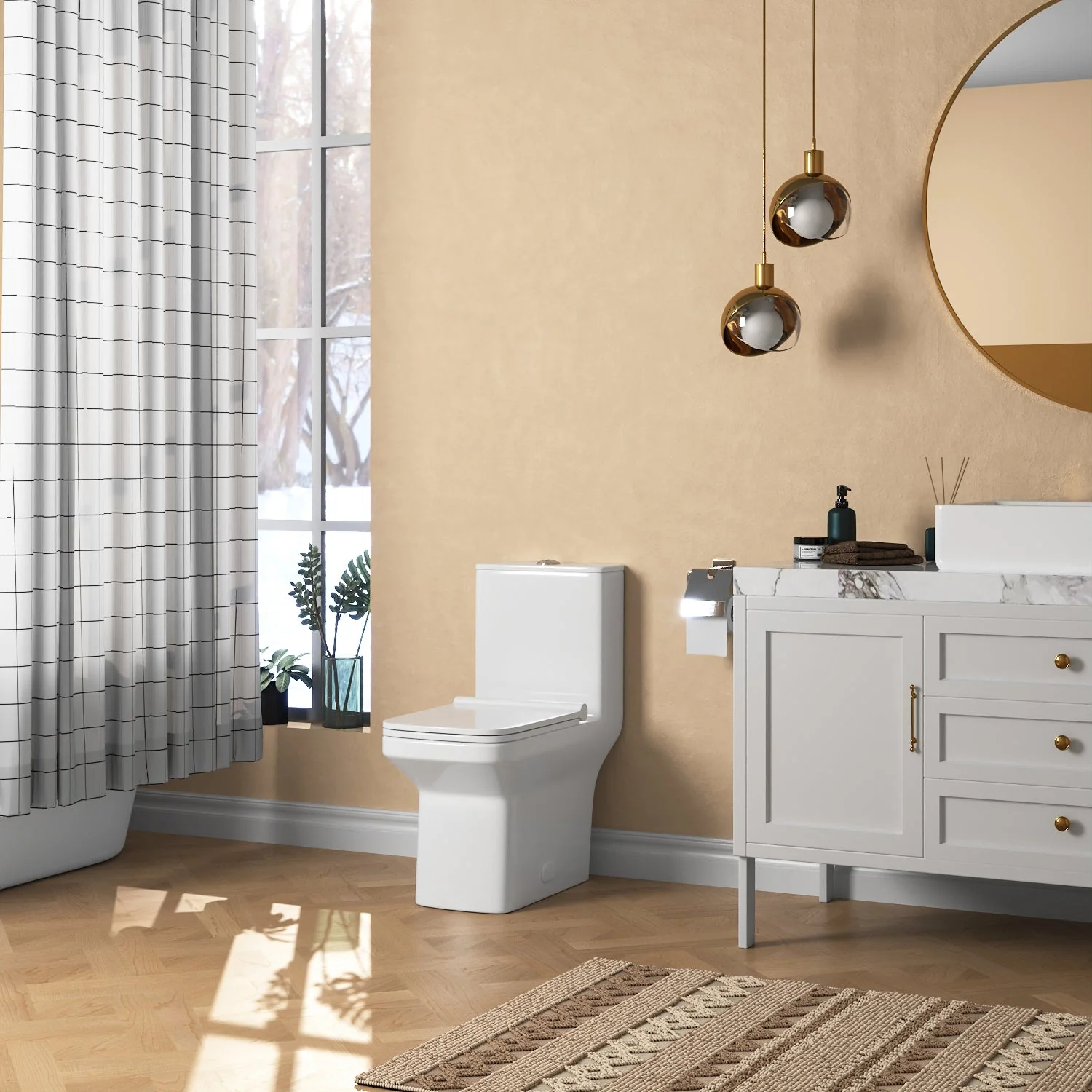 ACE One-Piece Square Toilet, 12" Rough-in Dual-Flush - Image 12